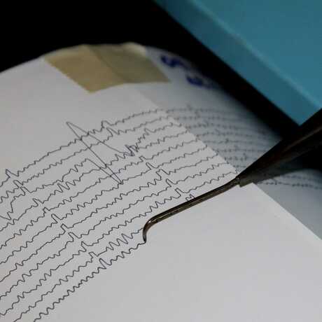 A seismograph records seismic activity  