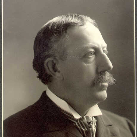 Sepia portrait of David Starr Jordan