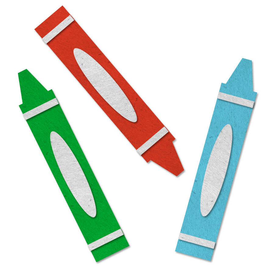 Felt crayons icon