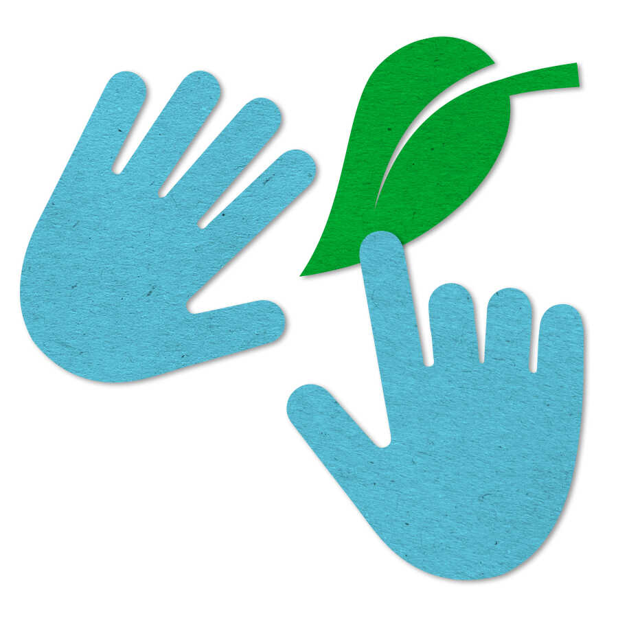 Felt hands icon