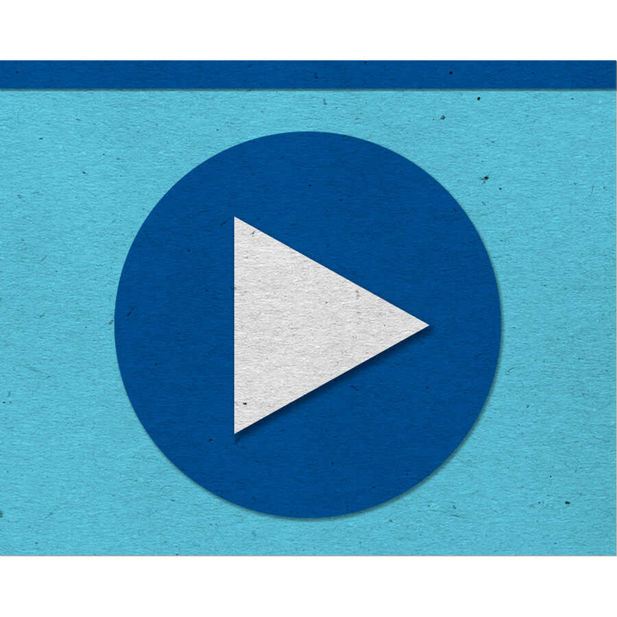 Felt video play button icon